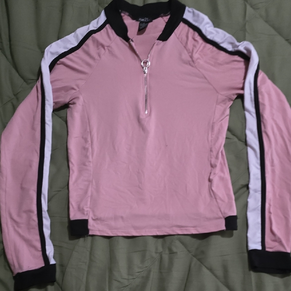 Rue21 Black and Pink Contrast Top